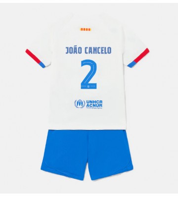 Barcelona Joao Cancelo #2 Udebanesæt Børn 2023-24 Kort ærmer (+ korte bukser)